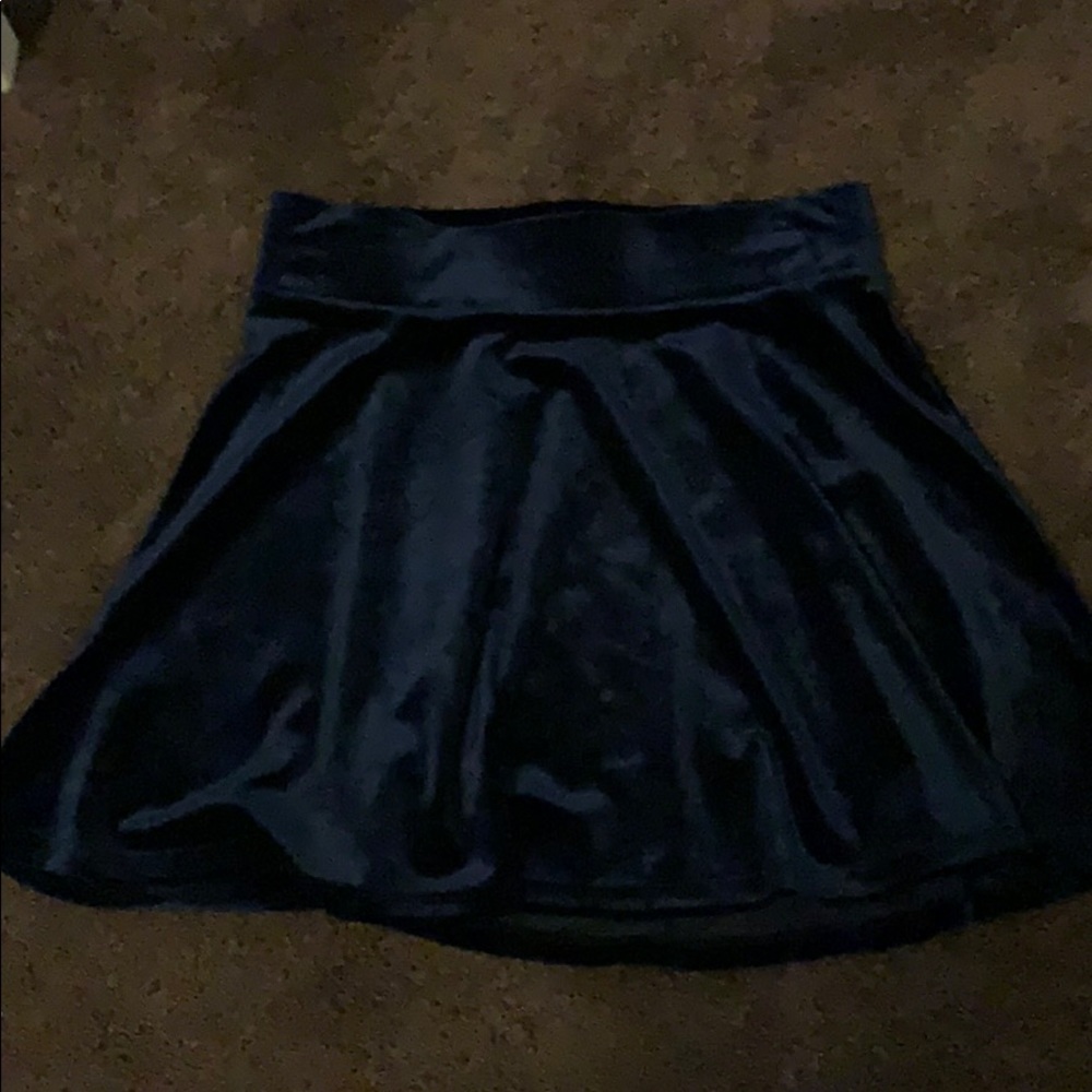 Blue velvet skirt